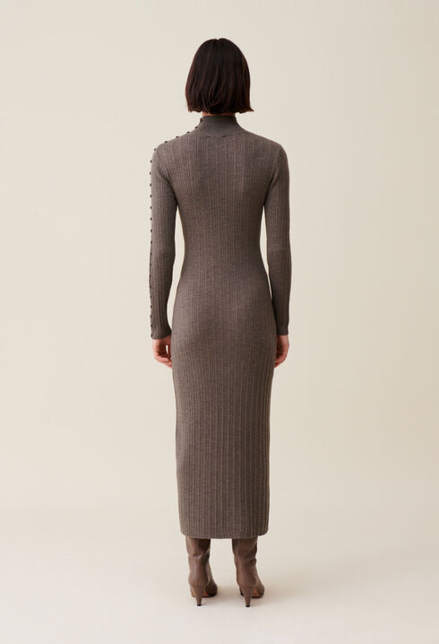High Neck Knit Dress