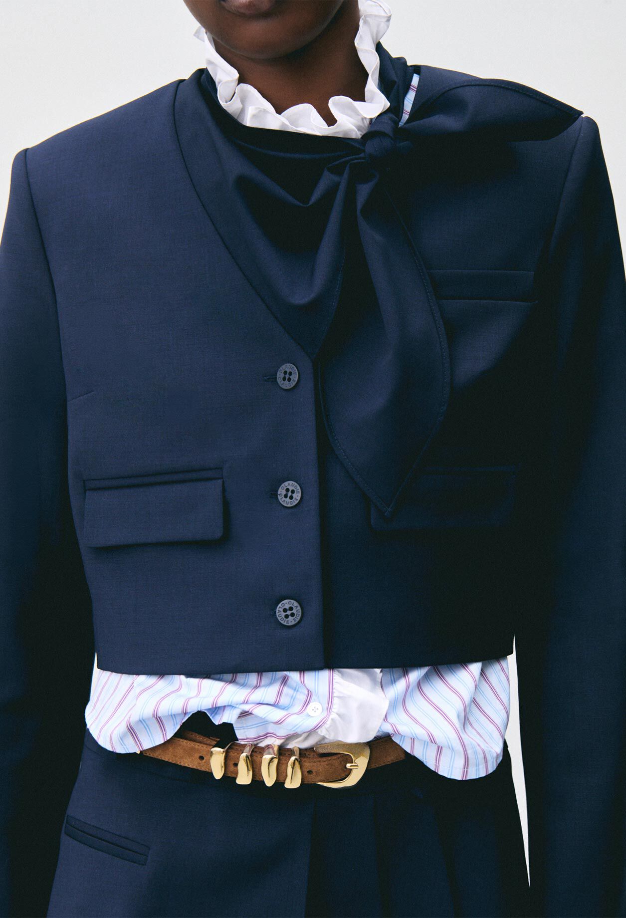Wool blend box jacket