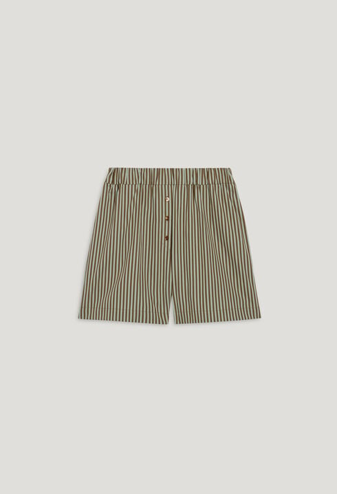 Green striped shorts
