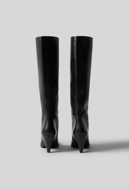 Leather knee-high boots