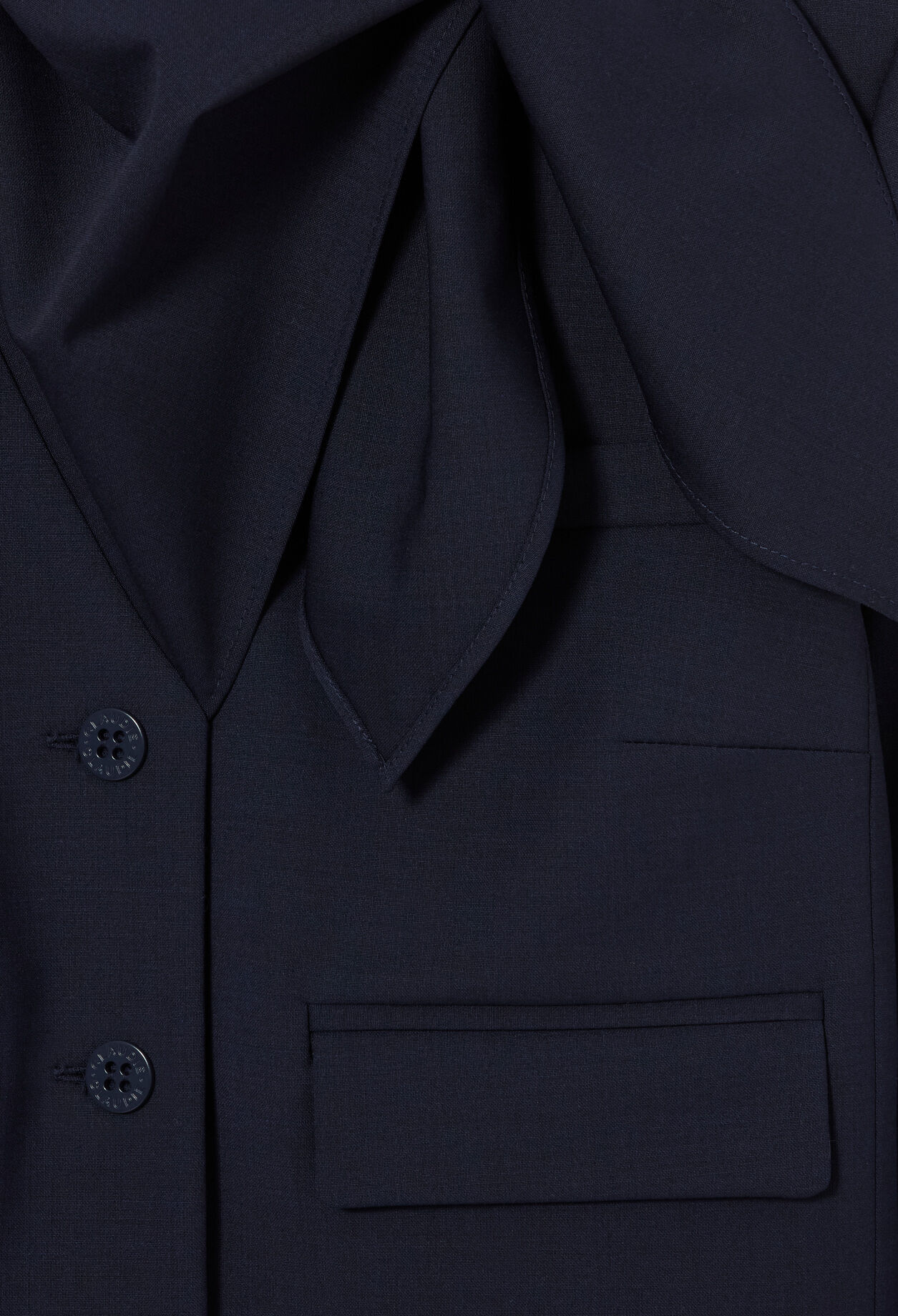 Wool blend box jacket