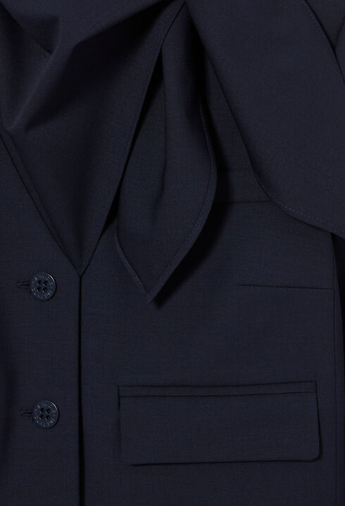 Wool blend box jacket