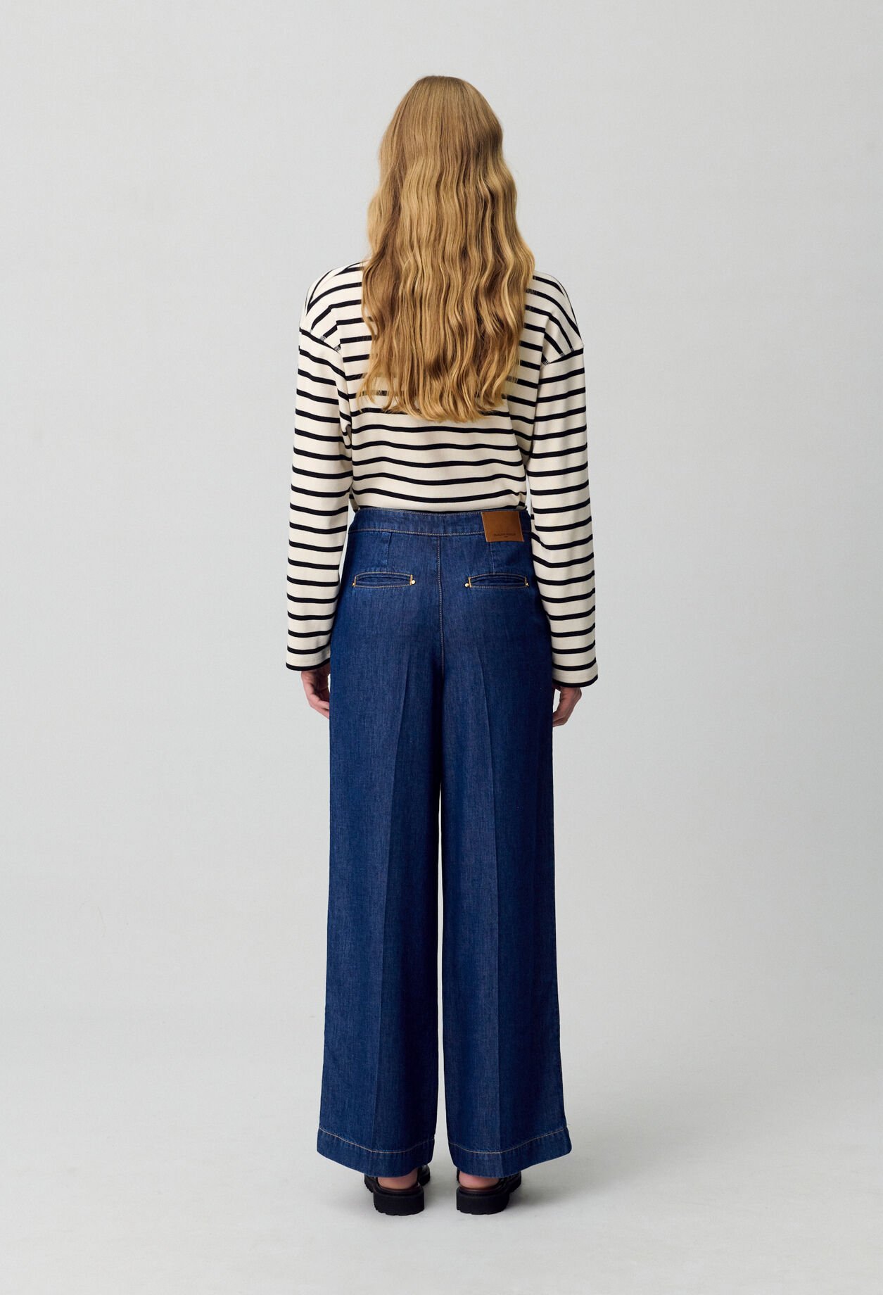 Wide-Leg Sailor Trousers