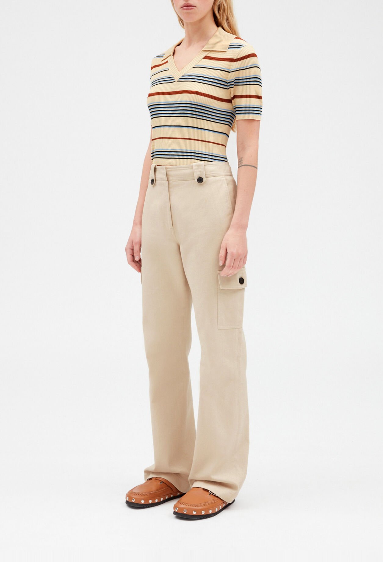Beige cargo trousers