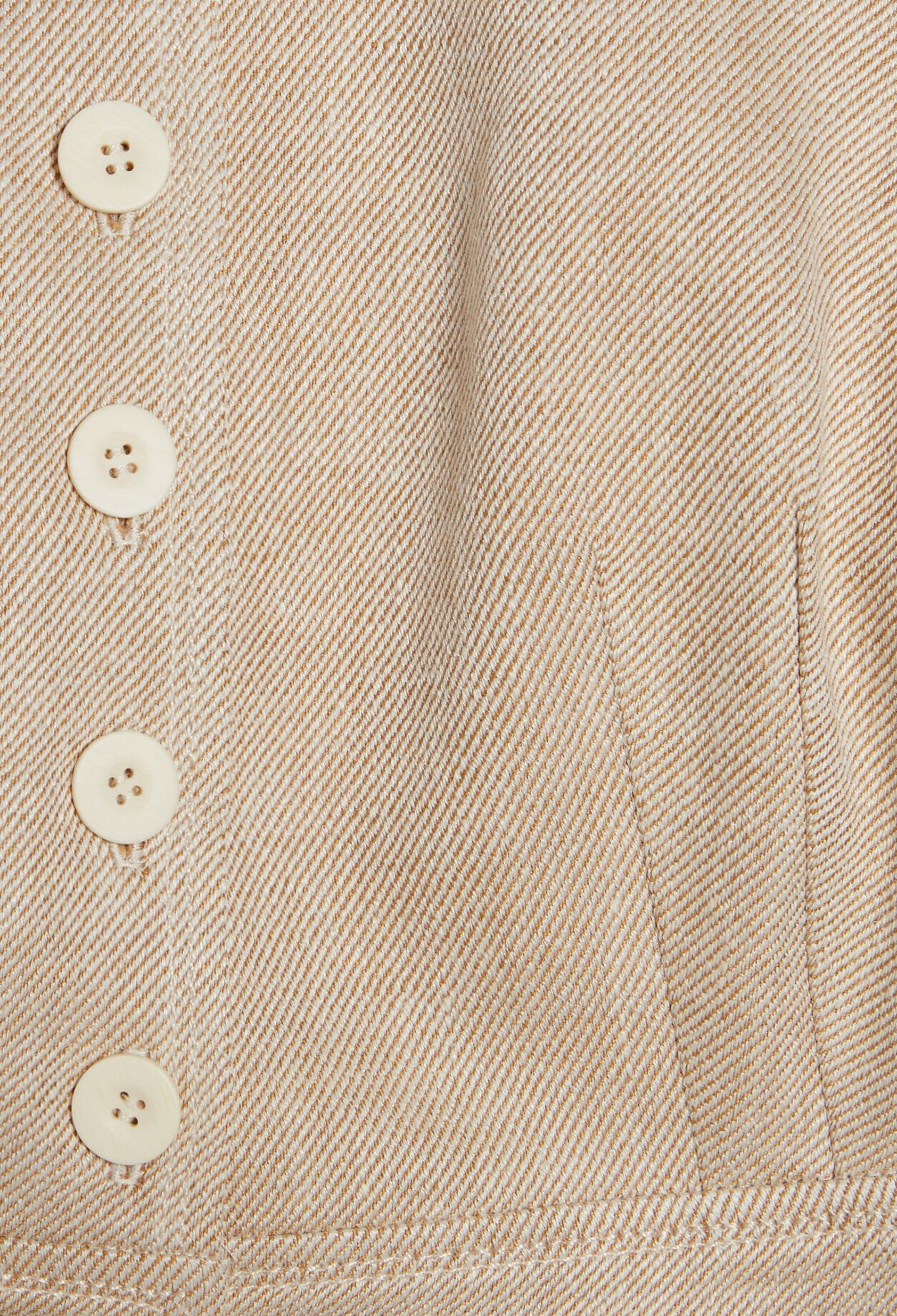 Linen beige crop top