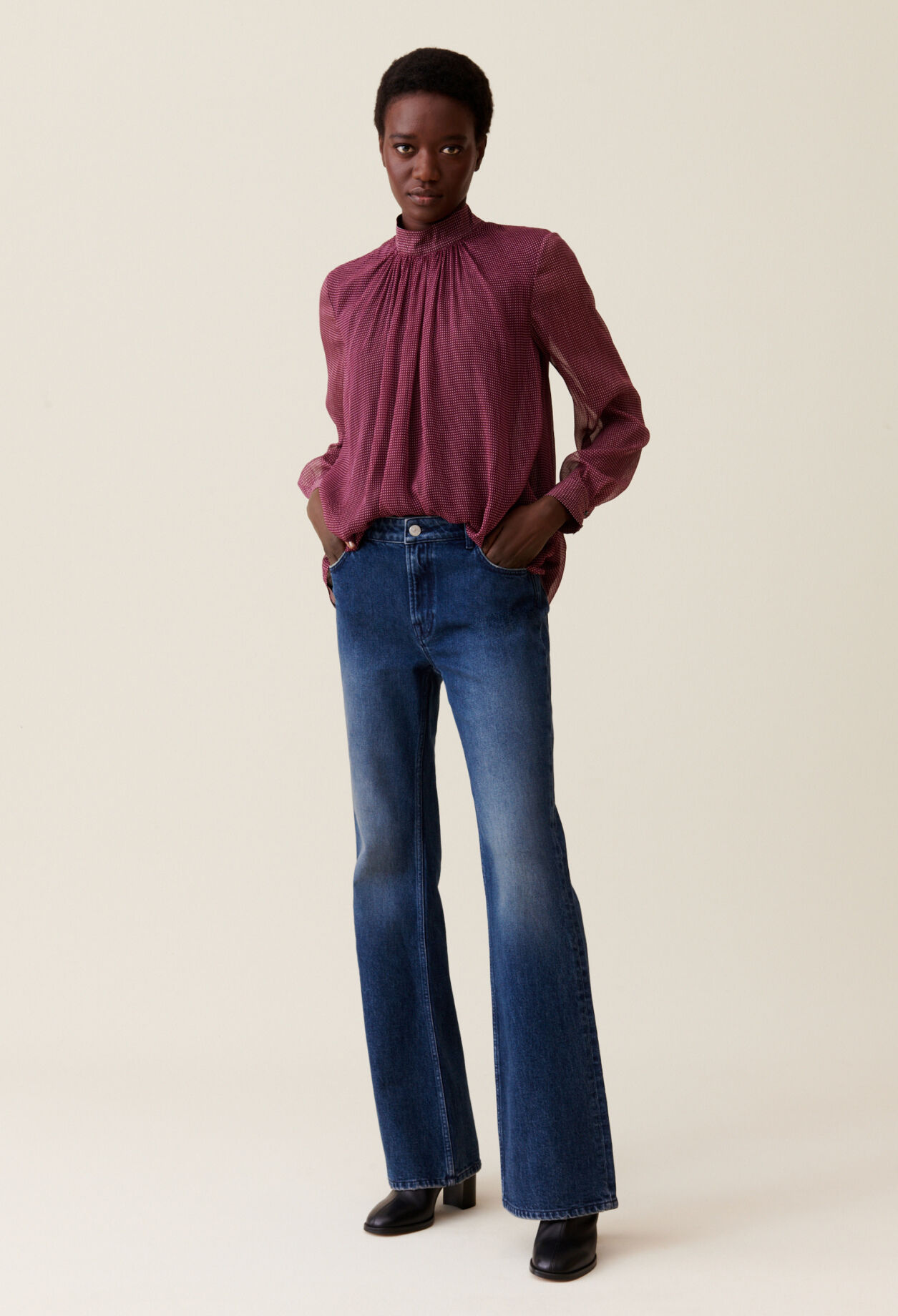 Flowy Checkered Shirt for women | Claudie Pierlot