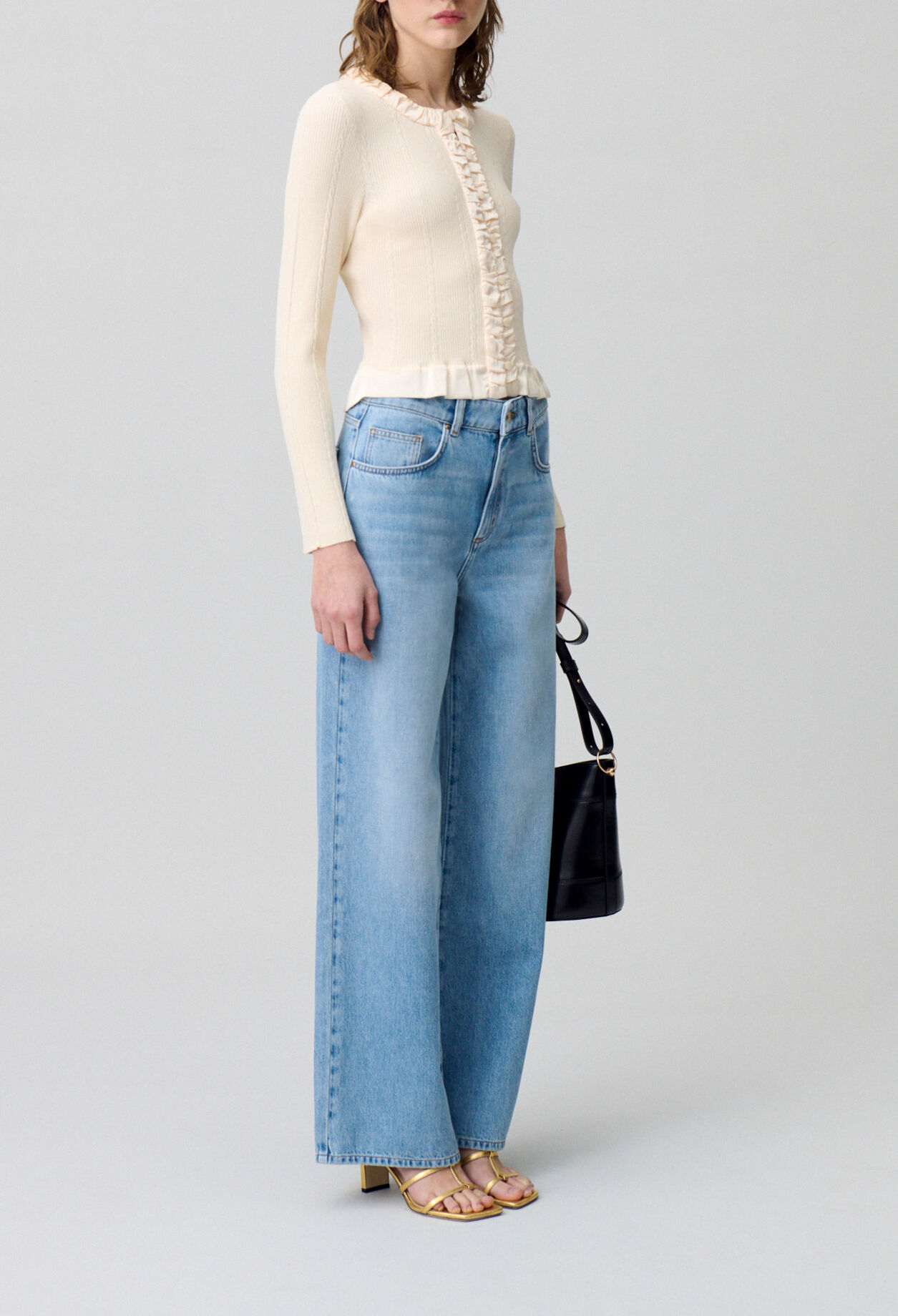 Buttoned Fine-Knit Cardigan