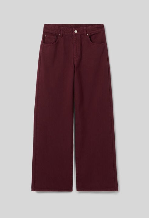 Wide-Leg Denim Jeans