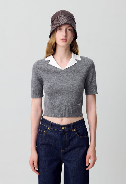Fitted fine-knit jumper