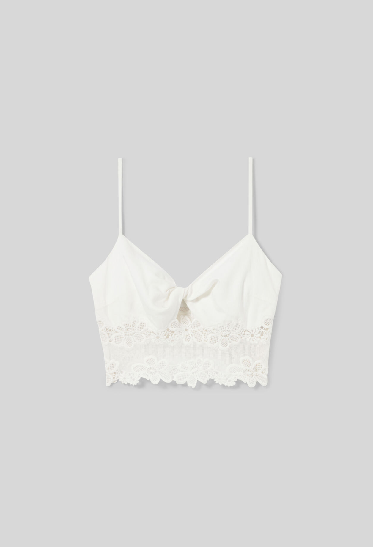 Embroidered Fine Strap Top