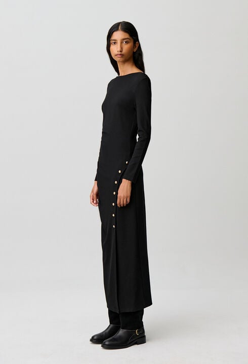 Long fitted jersey dress
