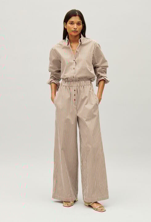 Bronze striped trousers