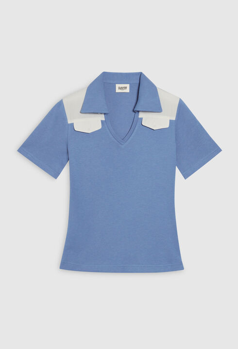 Short-sleeved polo T-shirt