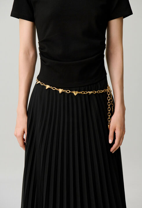 Hammered heart jewelled belt