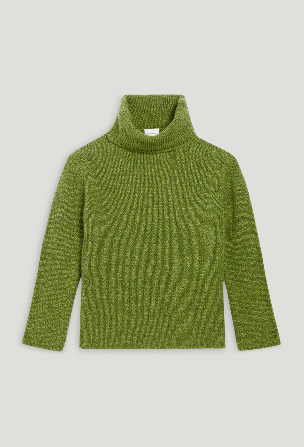 Matcha knitted polo neck jumper