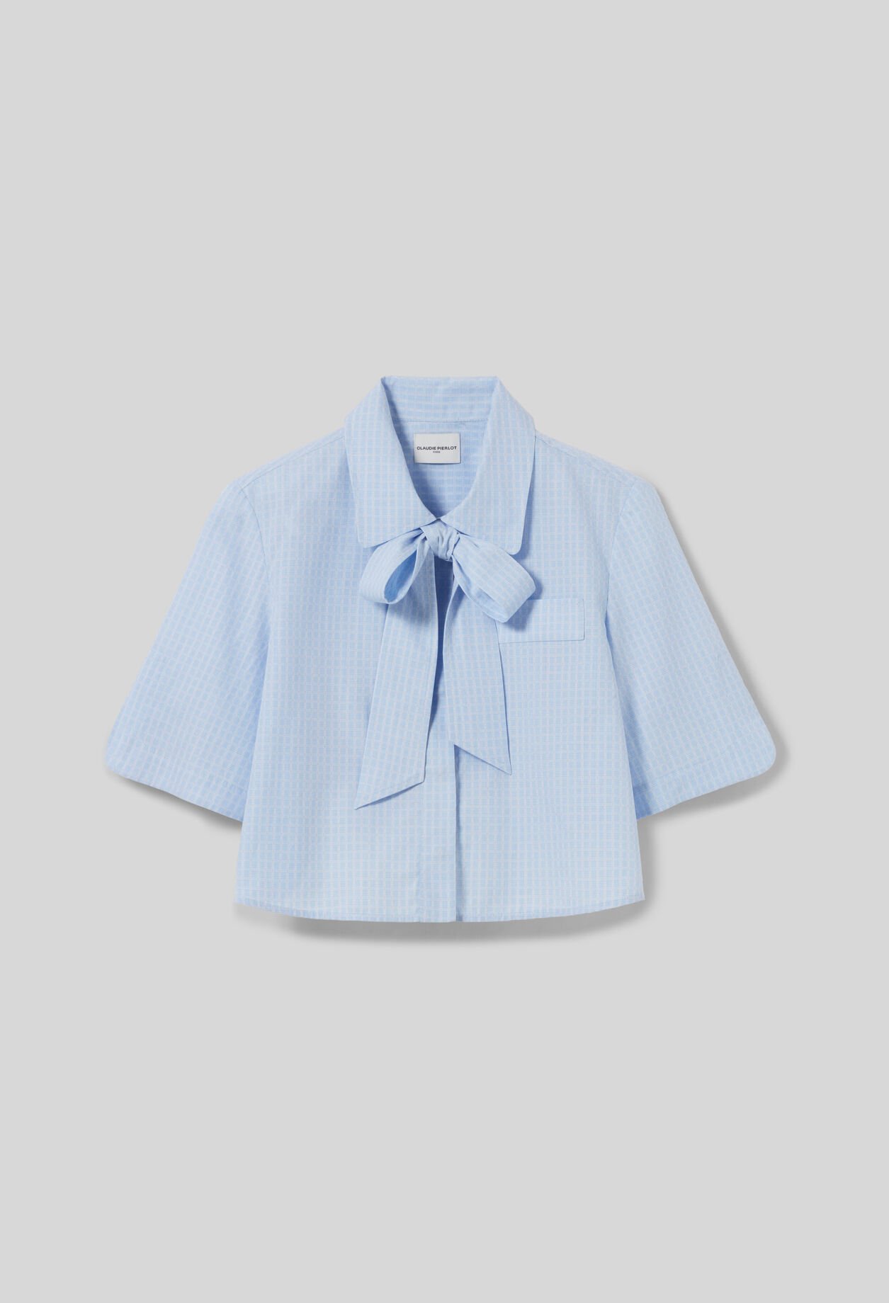 Short checked shirt