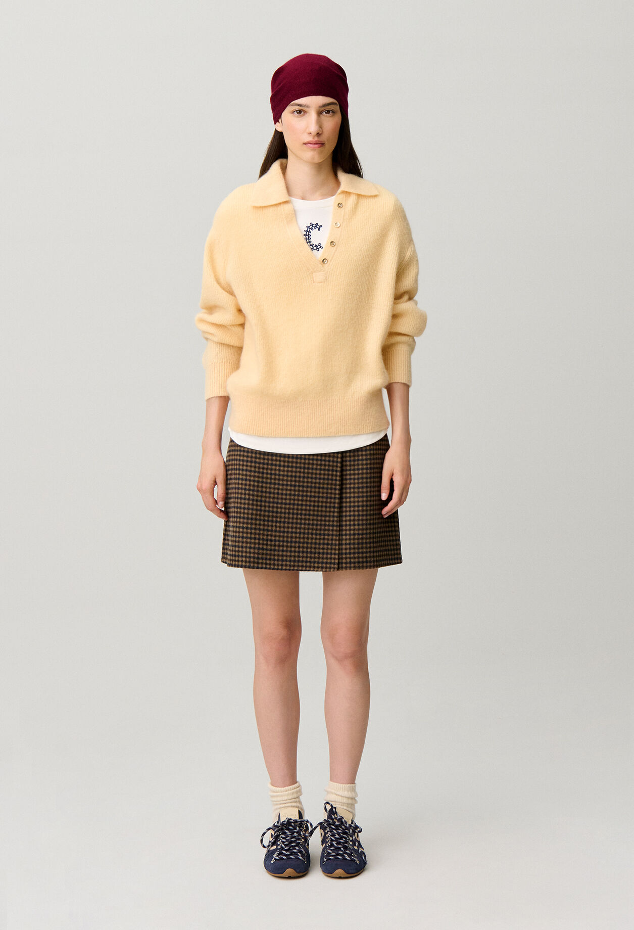 Relaxed fluffy knit jumper