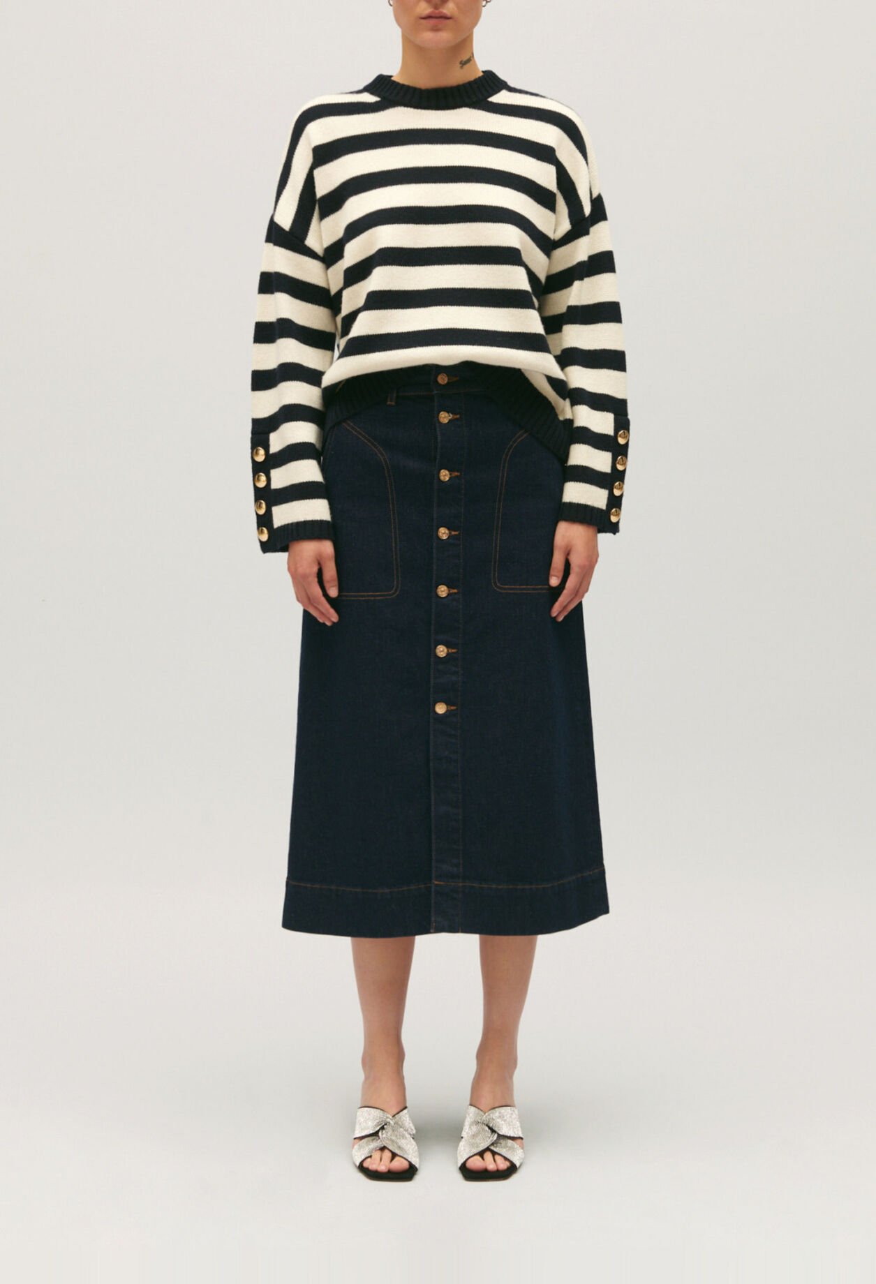 Two-tone oversized jumper