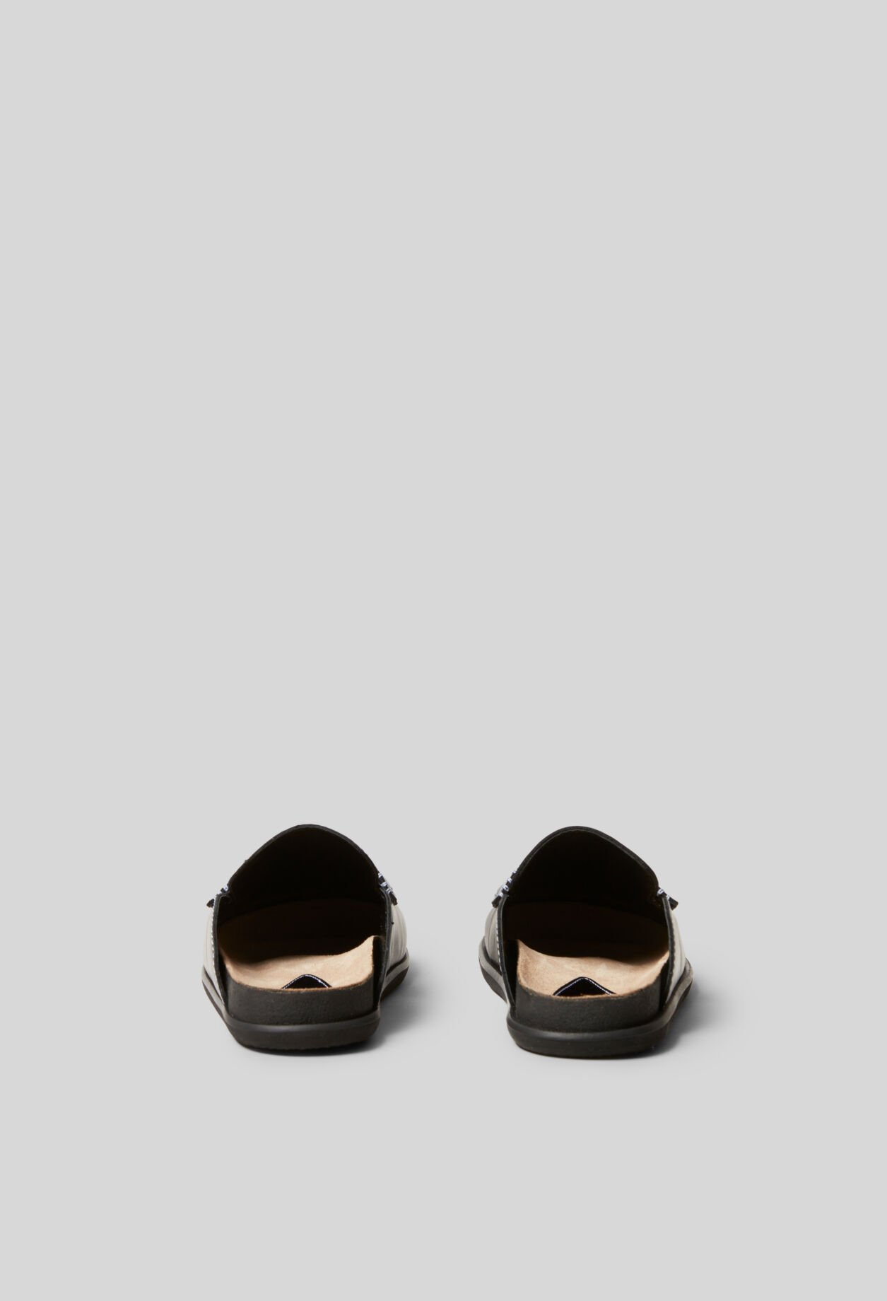 Smooth leather mules