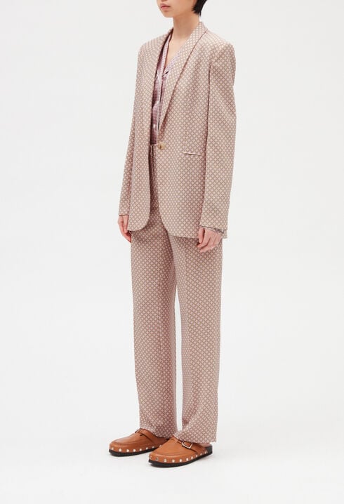 Printed pink suit jacket