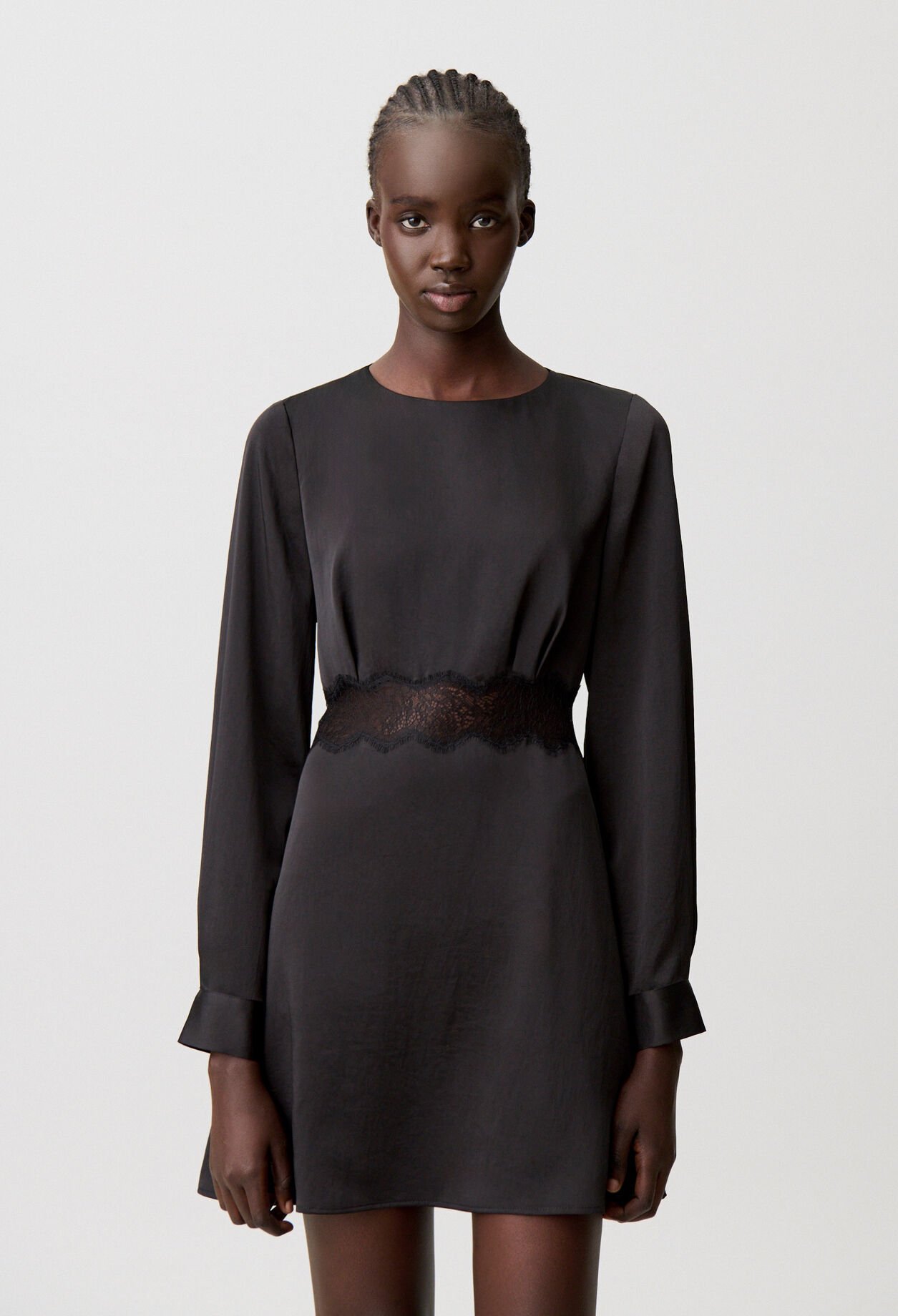 Satin flowly mini dress