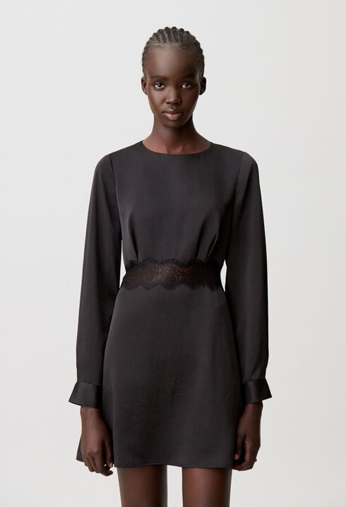 Satin flowly mini dress