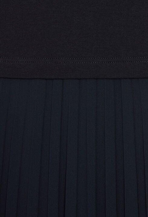 Long dual-fabric Teli dress