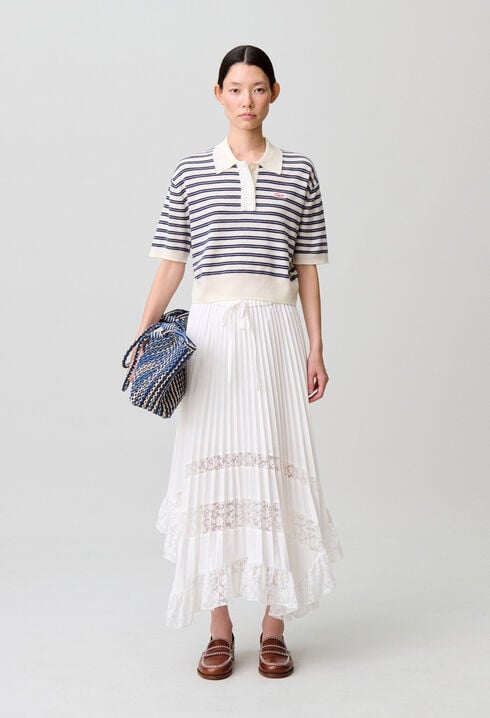 Floral pleated skirt