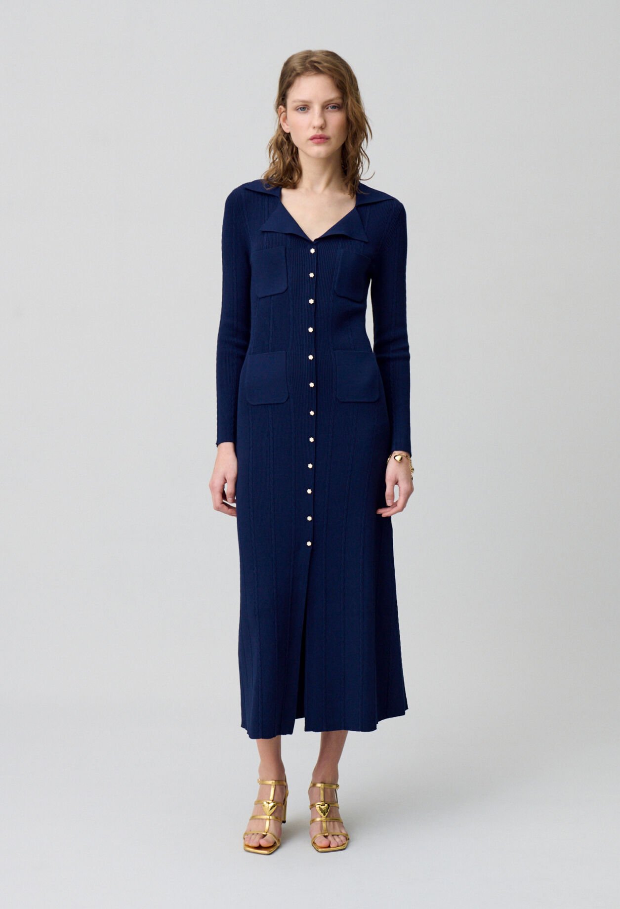 Mid-length knitted dress