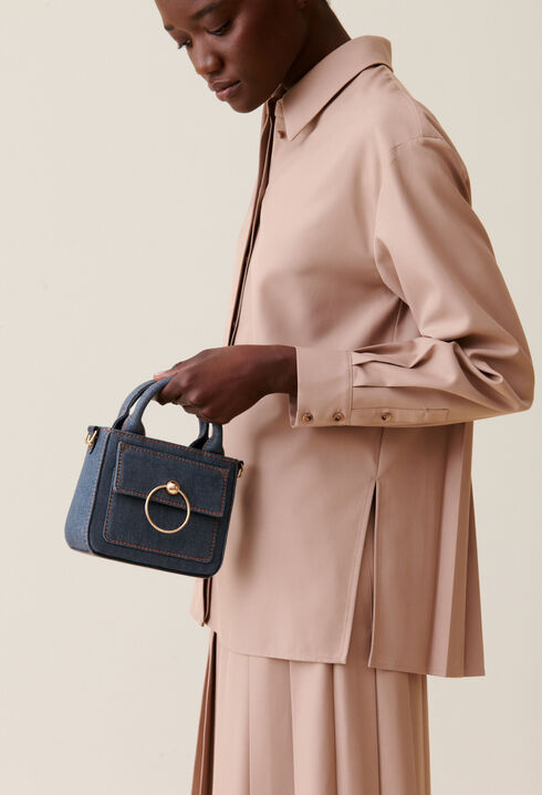 Mini Anouck denim chain bag
