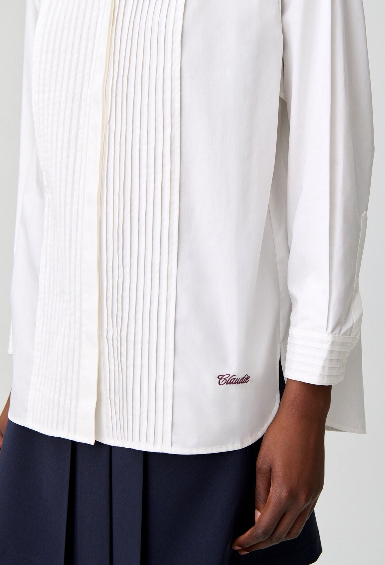 Claudie embroidered poplin shirt