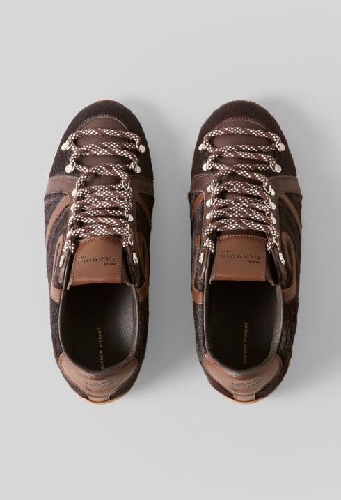 Chocolate-coloured Swing trainers