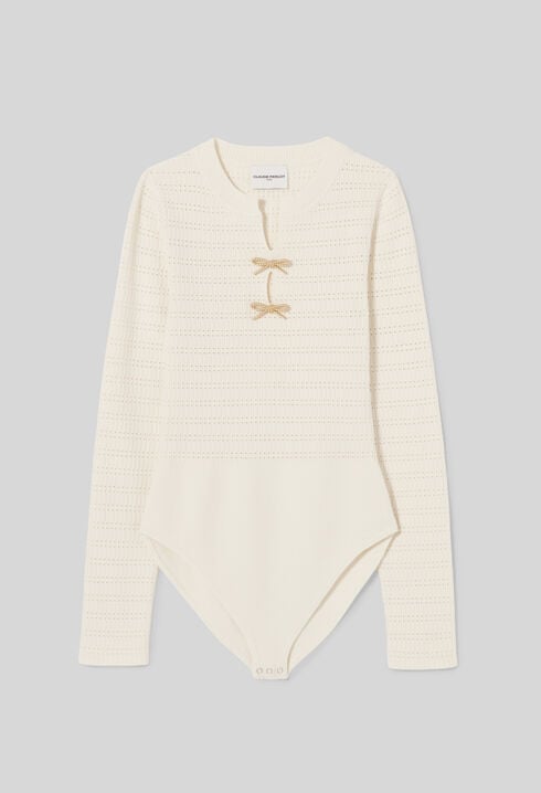 Knot Detail Knit Bodysuit