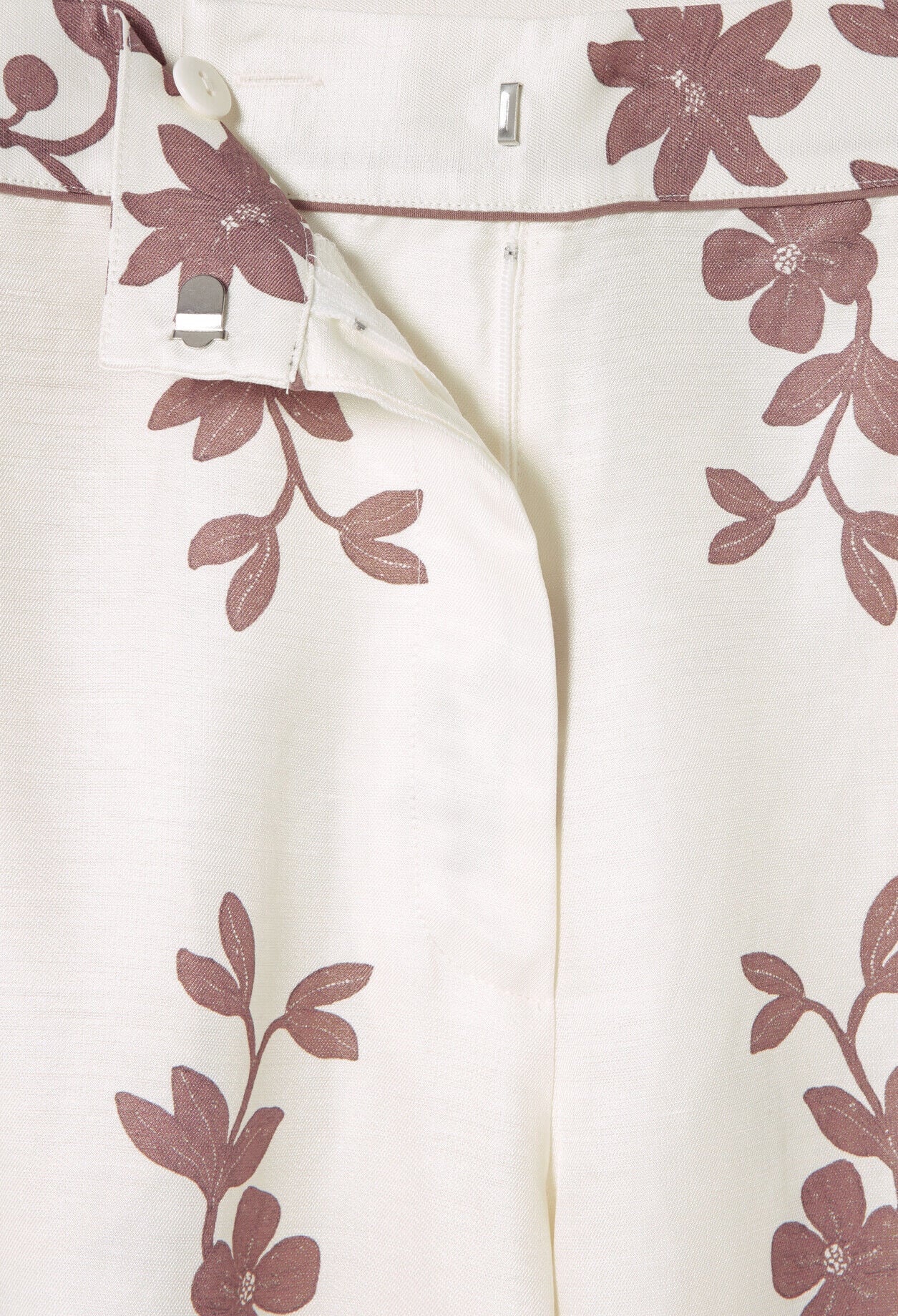 Floral wide-leg trousers