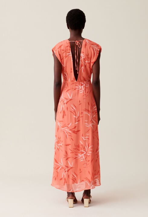 Printed flowing maxi dress