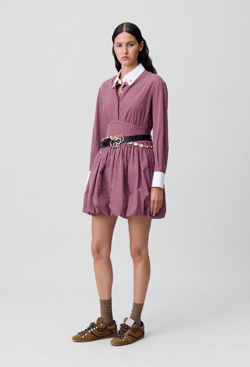 Short checked dress
