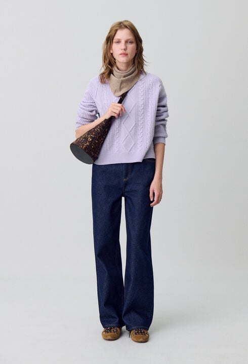 Oversized jacquard jumper