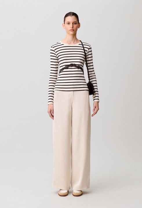 Satin trousers