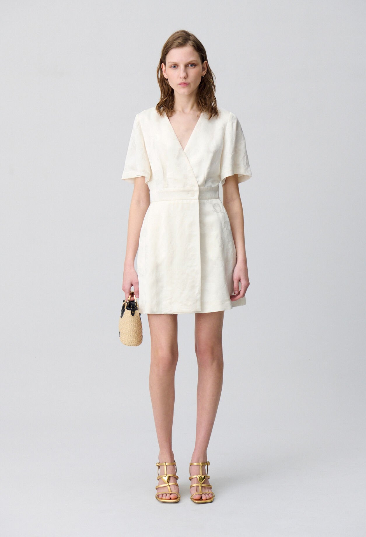 Wrap-Style Mini Dress