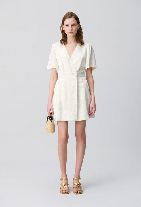 Wrap-Style Mini Dress