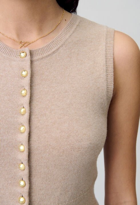 Button-Up Knitted Top