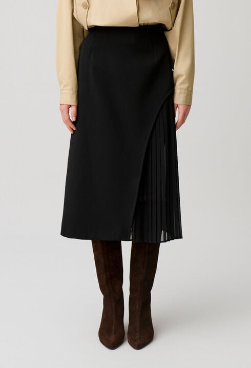 Pleated Midi Skirt
