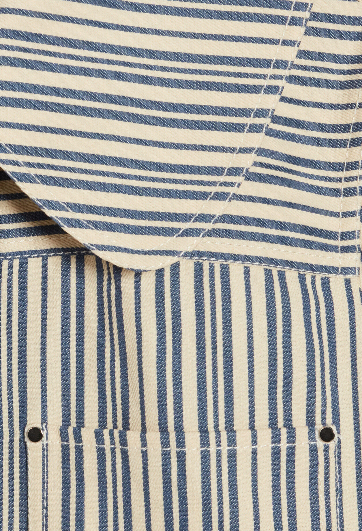 Striped denim jacket