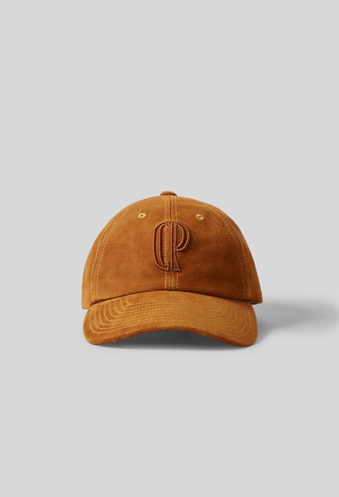 CP leather monogram embroidered cap