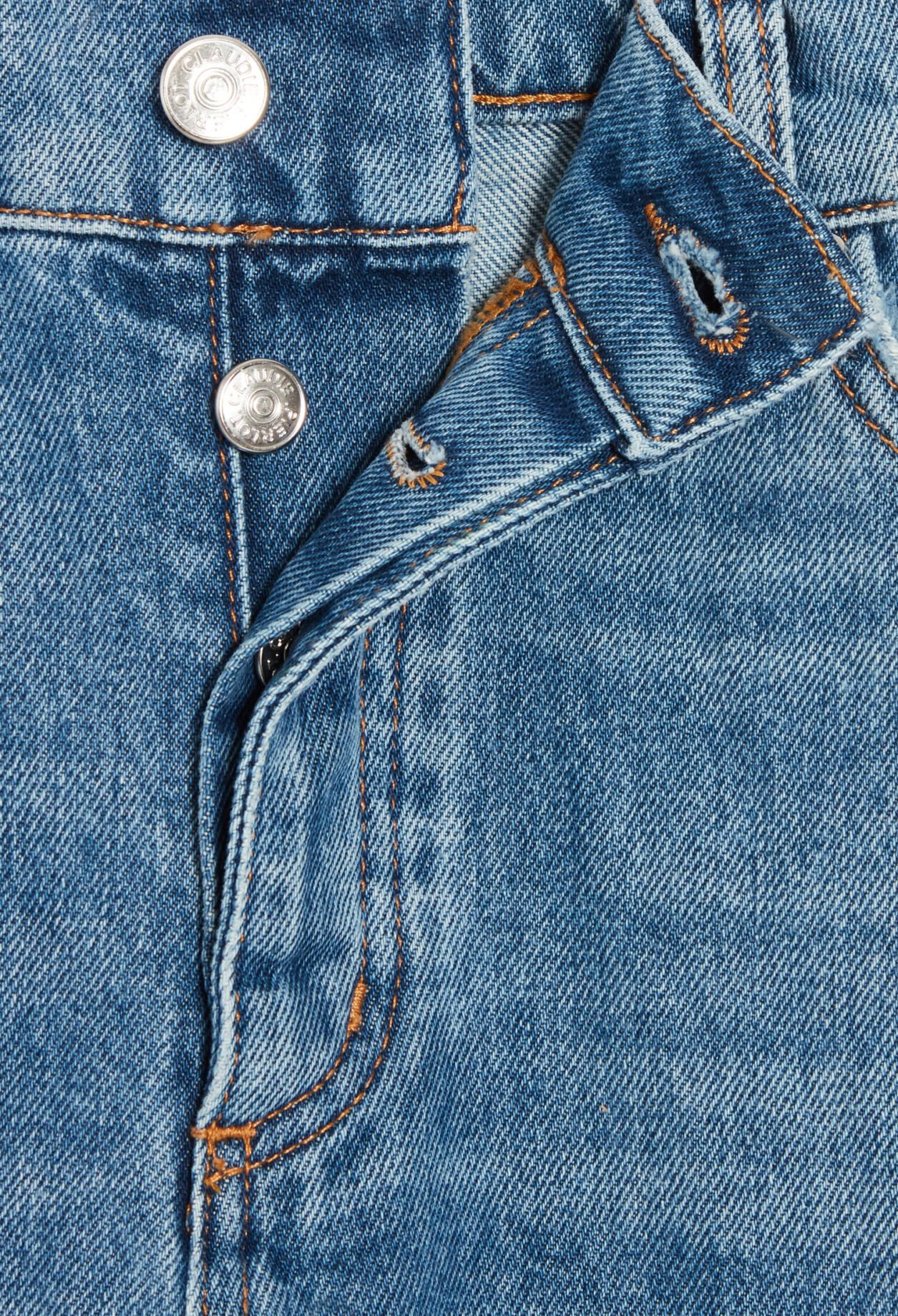 Blue straight-leg jeans