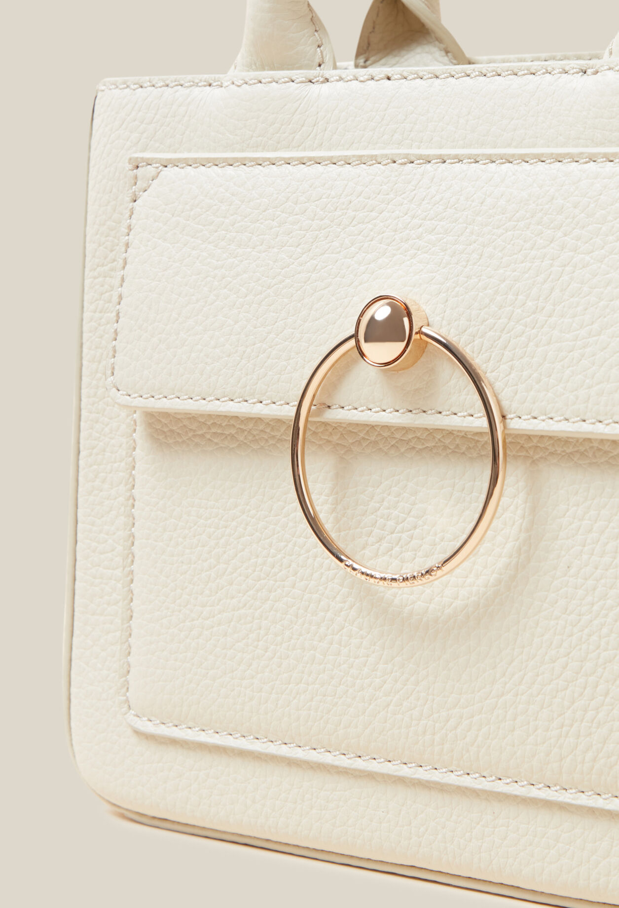 Anouck grained leather chain bag