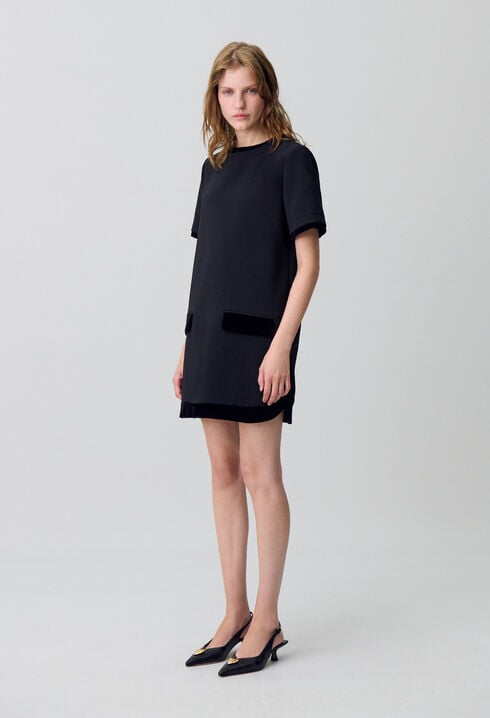 Short velvet dress
