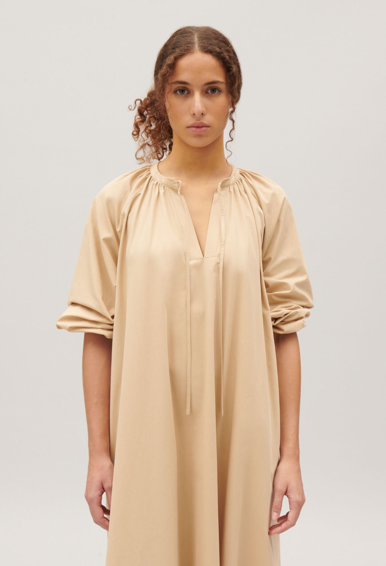 Sand oversized maxi dress