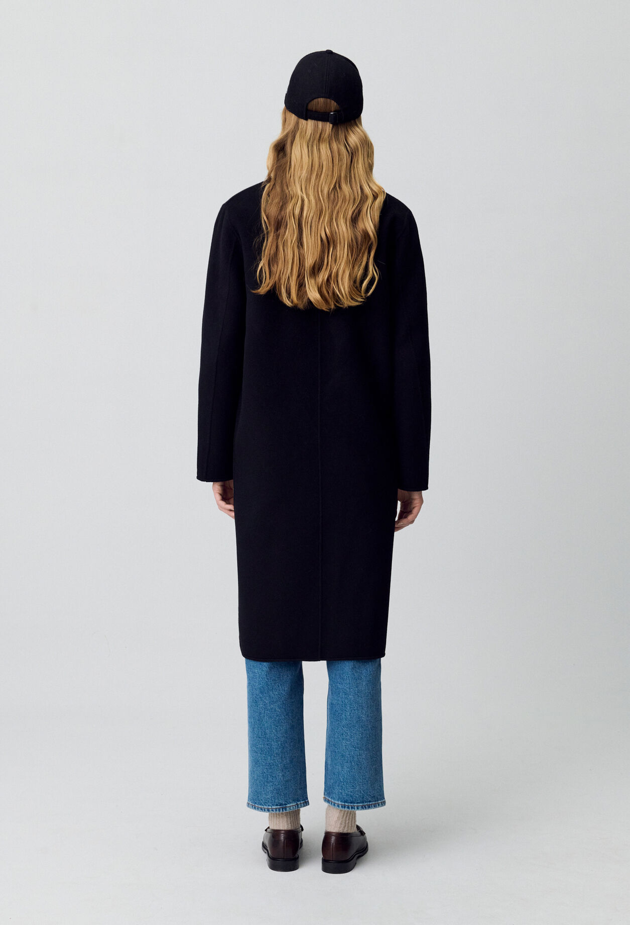 claudie pierlot ブラウス Black straight mid-length coat for women | Claudie Pierlot