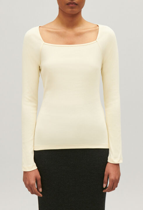 Beige cotton T-shirt